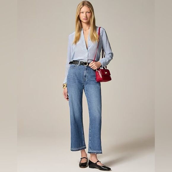 NWT J CREW High-rise kickout jean in Rose Lark Wash - Picture 2 of 7